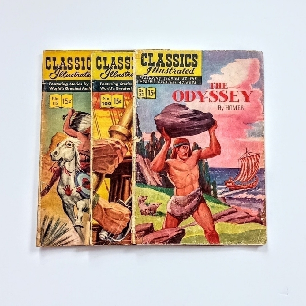 Classics illustrated 3 comic books no.81-100-112